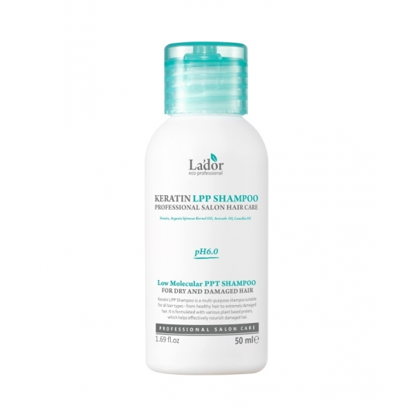 Lador Бессульфатный протеиновый шампунь для поврежденных волос Keratin LPP Shampoo (50 мл)