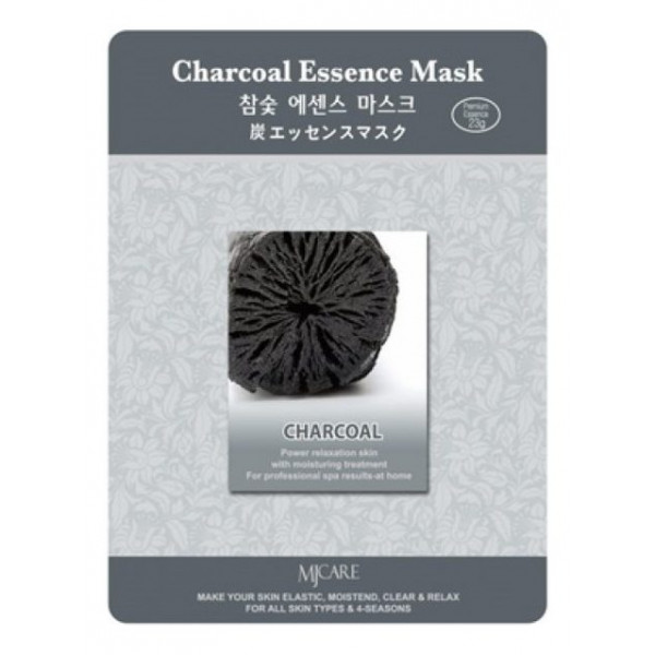 MIJIN Тканевая маска для лица с древесным углём Charcoal Essence Mask (23 г)