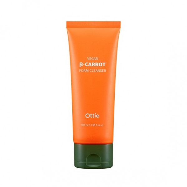 Ottie Очищающая веган-пенка на основе органической моркови Vegan Beta-Carrot Foam Cleanser (100 мл)