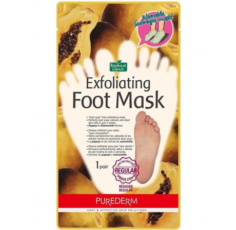 PUREDERM Отшелушивающие носки-пилинги для ног Exfoliating Foot Mask (75 г)