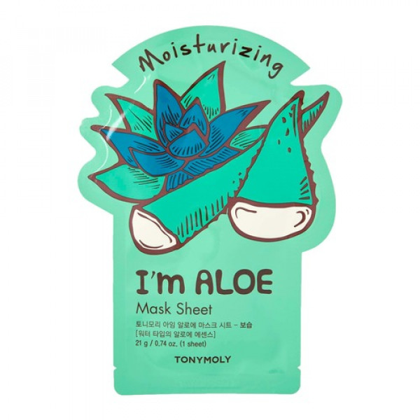 TONY MOLY Увлажняющая маска для лица с экстрактом алоэ I'm Real Aloe Mask Sheet (20 мл)