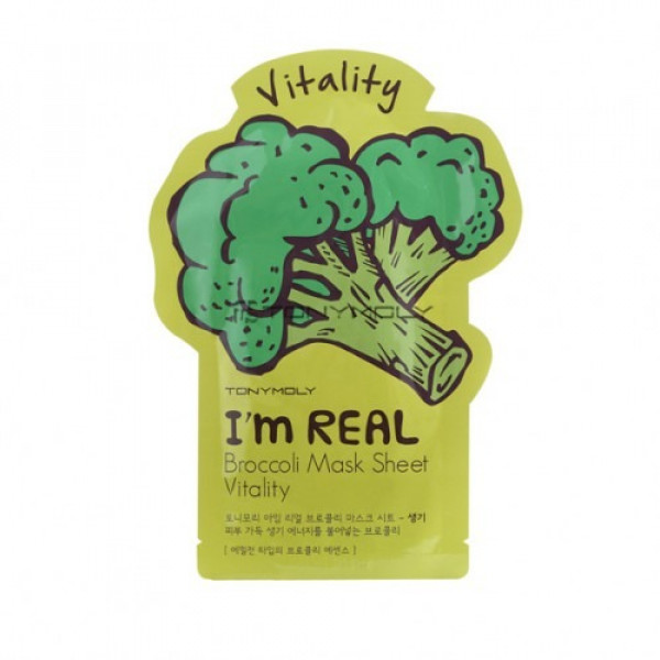 TONY MOLY Тонизирующая маска для лица с экстрактом брокколи I'm Real Broccoli Mask Sheet (20 мл)