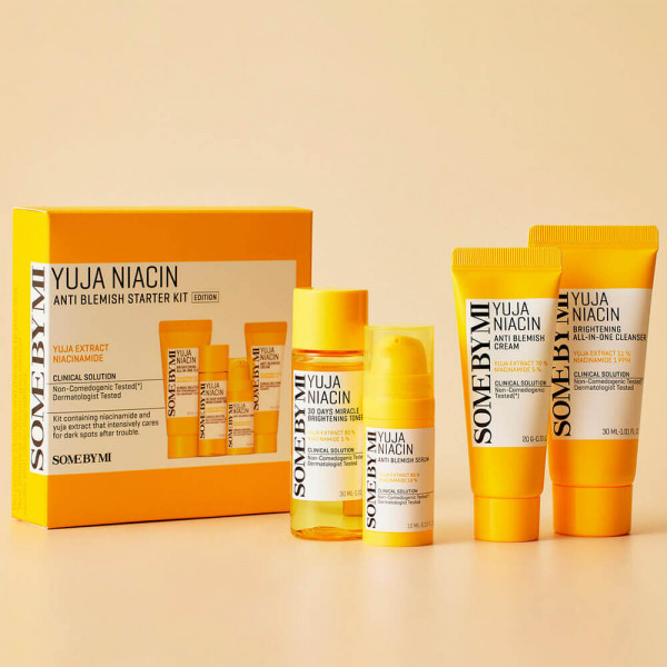 SOME BY MI Осветляющий набор миниатюр для лица с экстрактом юдзу Yuja Niacin Anti Blemish Starter Kit Edition (2*30 мл + 10 мл + 20 мл)