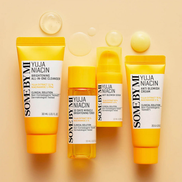 SOME BY MI Осветляющий набор миниатюр для лица с экстрактом юдзу Yuja Niacin Anti Blemish Starter Kit Edition (2*30 мл + 10 мл + 20 мл)