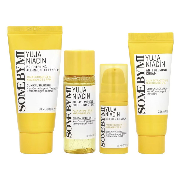 SOME BY MI Осветляющий набор миниатюр для лица с экстрактом юдзу Yuja Niacin Anti Blemish Starter Kit Edition (2*30 мл + 10 мл + 20 мл)