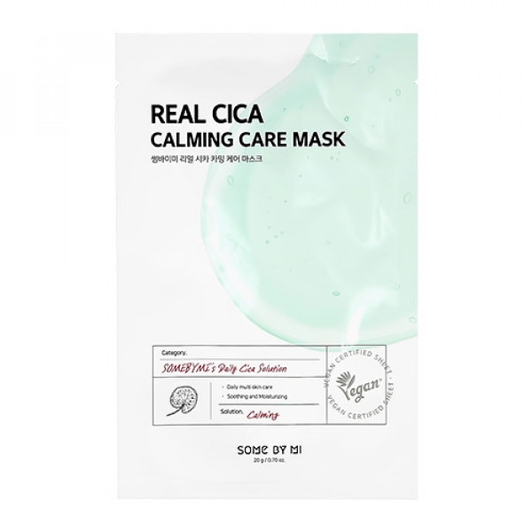 SOME BY MI Успокаивающая тканевая маска для лица с центеллой Real Cica Calming Care Mask (20 мл)
