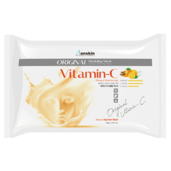 Anskin Осветляющая и увлажняющая альгинатная маска для лица c витамином С Vitamin-C Modeling Mask (240 г)