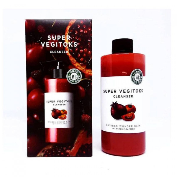 Chosungah Средство для детокс-очищения и сияния лица By Vibes Wonder Bath Super Vegitoks Cleanser Red (300 мл)