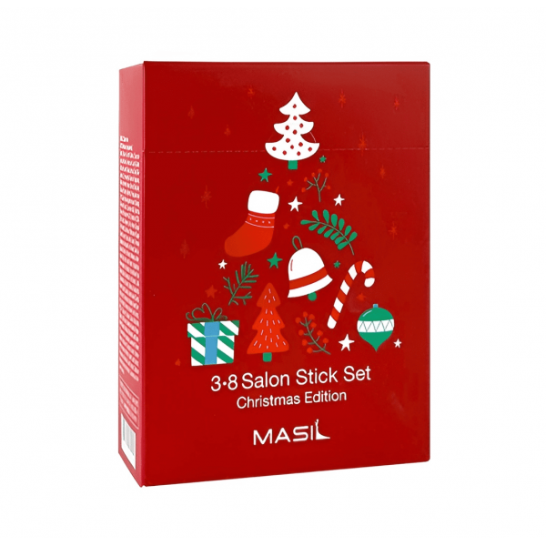 MASIL Восстанавливающий набор для волос с кератином 3*8 Salon Stick Set Christmas Edition (8мл * 10 шт + 8 мл * 10 шт)