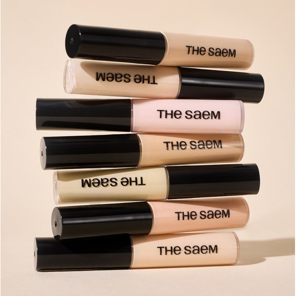 The Saem Жидкий консилер для лица "Натуральный бежевый" Cover Perfection Tip Concealer SPF28 PA++ 1.5 Natural Beige (6,5 г)