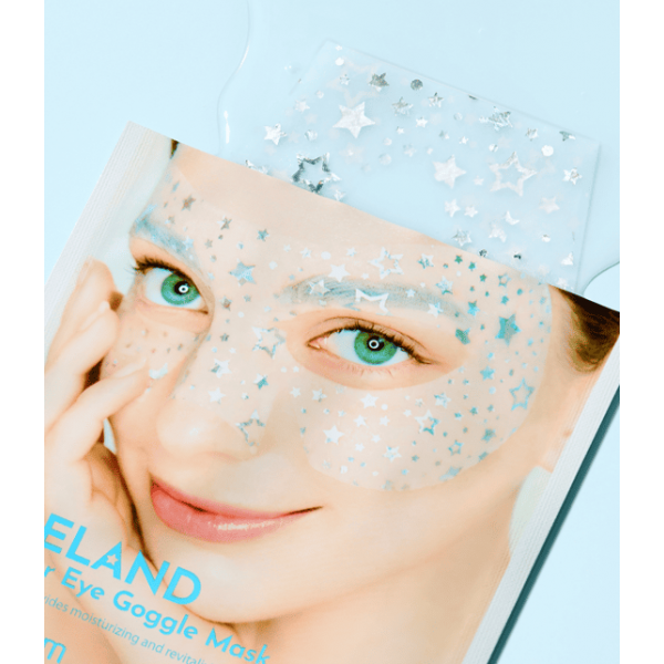 The Saem Увлажняющая тканевая маска с глиттером для кожи вокруг глаз Iceland Glitter Eye Goggle Mask (10 мл)