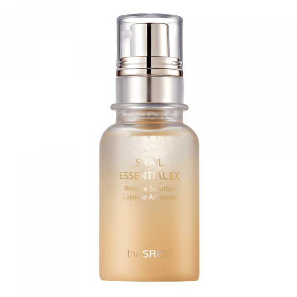 The Saem Антивозрастная сыворотка для лица с муцином улитки Snail Essential EX Wrinkle Solution Capsule Ampoule (30 мл)