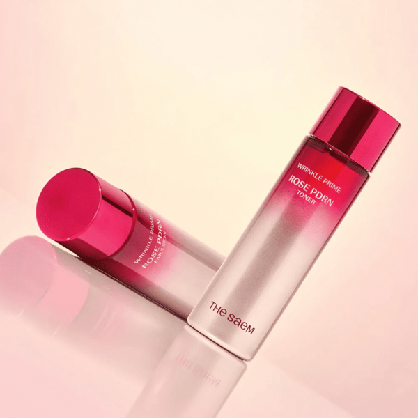The Saem Антивозрастной набор для упругости лица с PDRN розы Wrinkle Prime Rose PDRN Skin Care 2 Set (2*150 мл + 40 мл)
