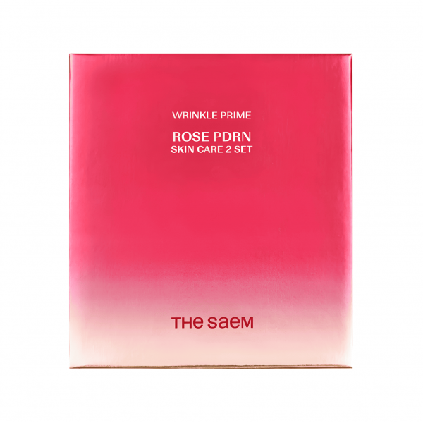 The Saem Антивозрастной набор для упругости лица с PDRN розы Wrinkle Prime Rose PDRN Skin Care 2 Set (2*150 мл + 40 мл)
