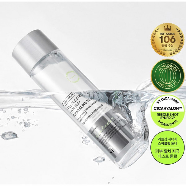 VT Cosmetics Интенсивный лифтинг-тонер для лица с микроиглами Reedle Shot Synergy Sparkling Toner (150 мл)