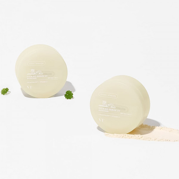 VT Cosmetics Рассыпчатая солнцезащитная пудра для лица с экстрактом центеллы Cica No Sebum UV Powder SPF20 PA++ (5 г)