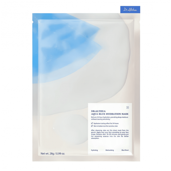 Dr. Althea Увлажняющая тканевая маска для лица с азуленом и экстрактом агавы Aqua Blue Hydration Mask (28 г)