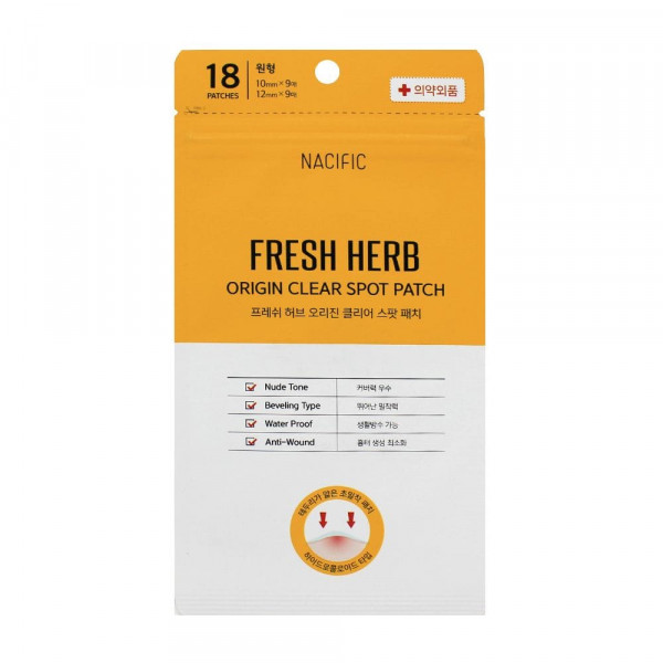 NACIFIC Локальные антибактериальные патчи от воспалений Fresh Herb Clear Spot Patch (18 шт)