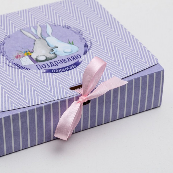 Складная коробка подарочная «Поздравляю», 20 × 18 × 5 см