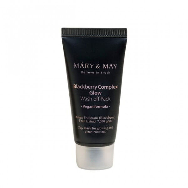 MARY & MAY Антивозрастная очищающая маска для сияния лица с ежевикой Blackberry Complex Glow Wash Off Pack (30 г)