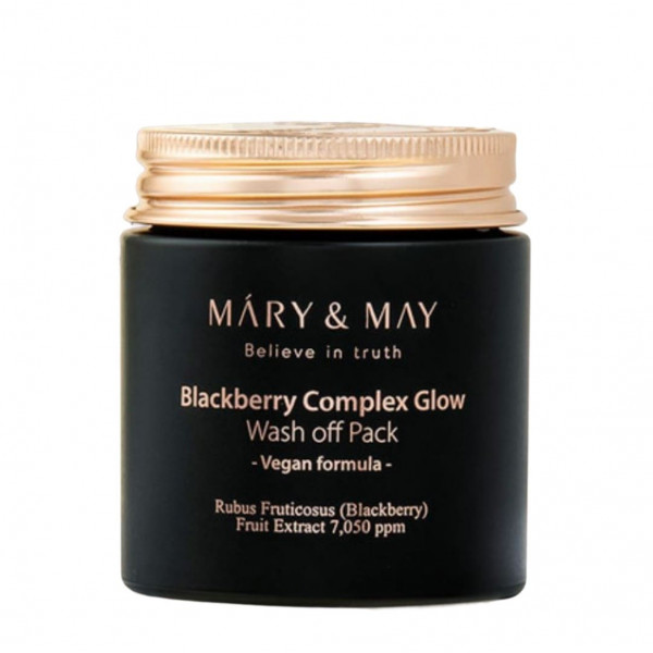 MARY & MAY Антивозрастная очищающая маска для сияния лица с ежевикой Blackberry Complex Glow Wash Off Pack (125 г)