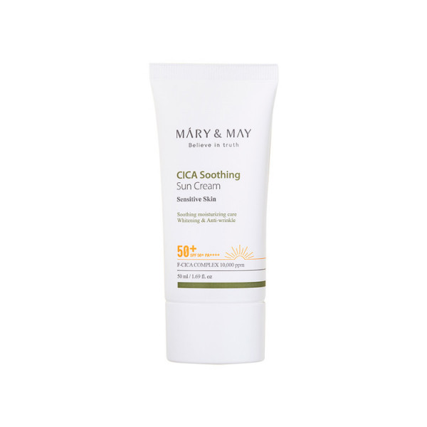 MARY & MAY Успокаивающий солнцезащитный крем с центеллой CICA Soothing Sun Cream SPF 50+ PA++++ (50 мл)