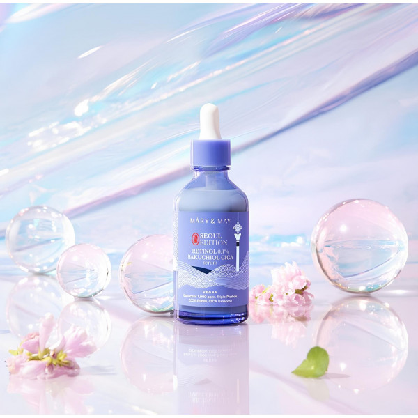 MARY & MAY Антивозрастная сыворотка для лица с ретинолом и бакучиолом Retinol 0.1% Bakuchiol CICA Serum (80 мл)