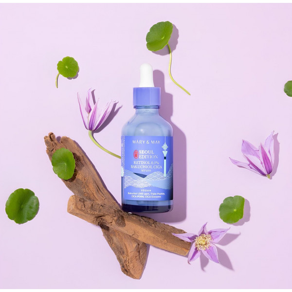 MARY & MAY Антивозрастная сыворотка для лица с ретинолом и бакучиолом Retinol 0.1% Bakuchiol CICA Serum (80 мл)