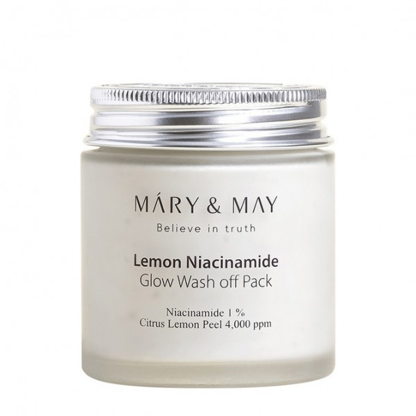 MARY & MAY Осветляющая глиняная маска для лица с лимоном и ниацинамидом Lemon Niacinamide Glow Wash Off Pack (125 г)