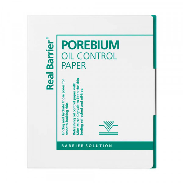 Real Barrier Матирующие салфетки для лица с мятой против жирного блеска Porebium Oil Control Paper (70 шт)