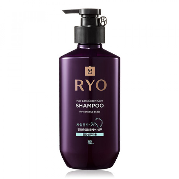 Ryo Лечебный шампунь против выпадения волос для чувствительной кожи головы Hair Loss Care Shampoo GinsenEX For Sensive Scalp (400 мл)