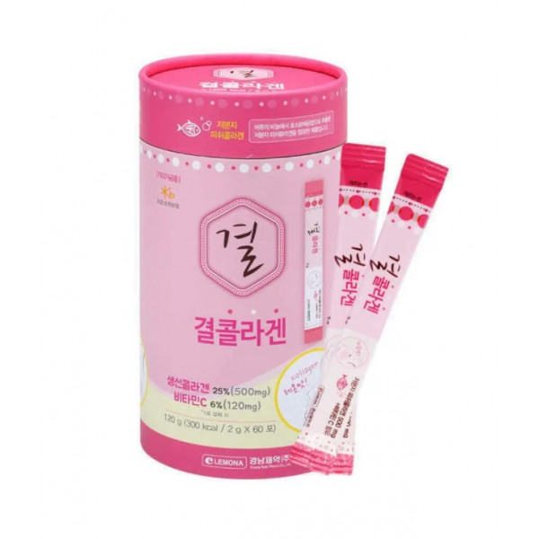 Kyung Nam Pharm Морской питьевой коллаген с витамином С Gyeol Collagen (60 шт)