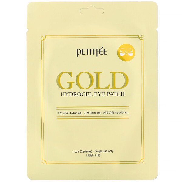 PETITFEE Гидрогелевые патчи для глаз с золотом Gold Hydrogel Eye Patch (1 пара)