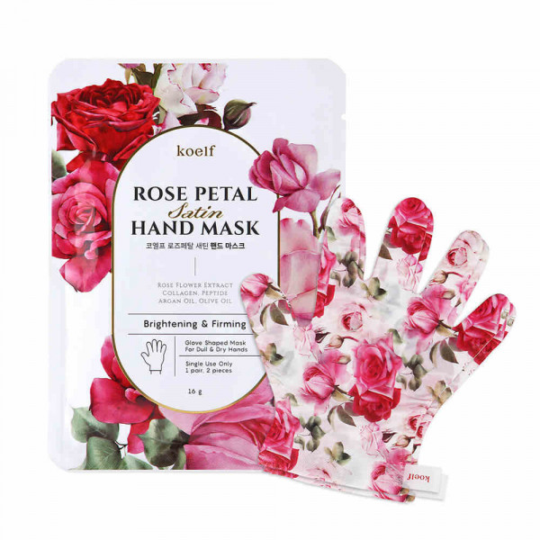 Koelf  Маска-перчатки для рук с экстрактом розы Rose Petal Satin Hand Mask (16 г)