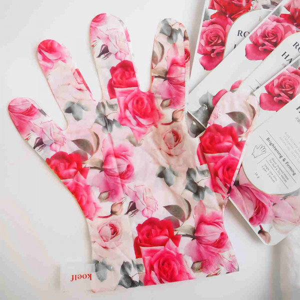 Koelf  Маска-перчатки для рук с экстрактом розы Rose Petal Satin Hand Mask (16 г)
