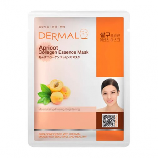 DERMAL Тканевая маска для лица с экстрактом абрикоса и коллагеном Apricot Collagen Essence Mask (23 мл)