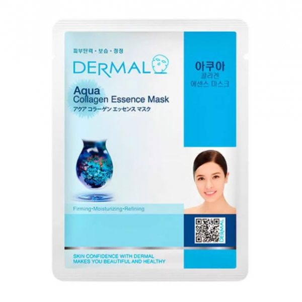 DERMAL Увлажняющая тканевая маска с морской водой и коллагеном Aqua Collagen Essence Mask (23 мл)