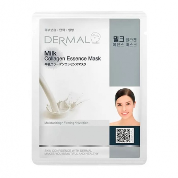 DERMAL Тканевая маска для лица с молочными протеинами и коллагеном Milk Collagen Essence Mask (23 мл)