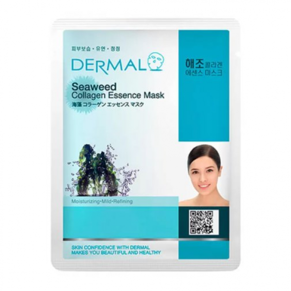 DERMAL Тканевая маска для лица с экстрактом морских водорослей и коллагеном Seaweed Collagen Essence Mask (23 мл)
