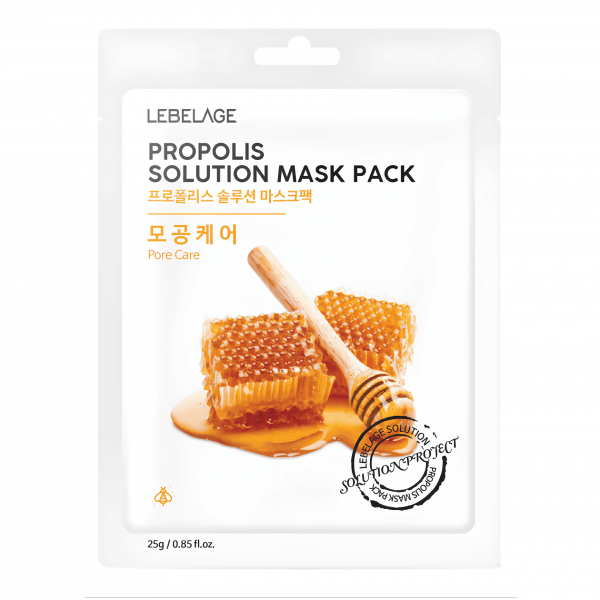 LEBELAGE Восстанавливающая тканевая маска для лица с экстрактом прополиса Propolis Solution Mask (25 г)