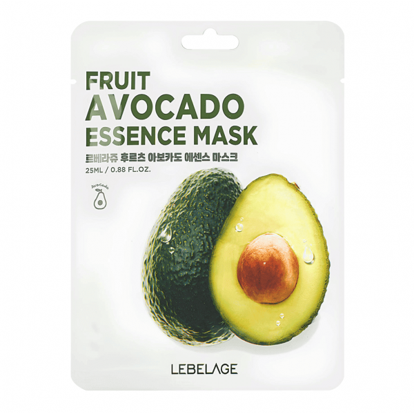 LEBELAGE Питательная тканевая маска для лица с экстрактом авокадо Fruit Avocado Essence Mask (25 мл)