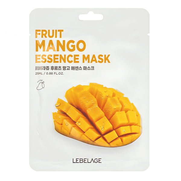 LEBELAGE Укрепляющая тканевая маска для лица с экстрактом манго Fruit Mango Essence Mask (25 мл)
