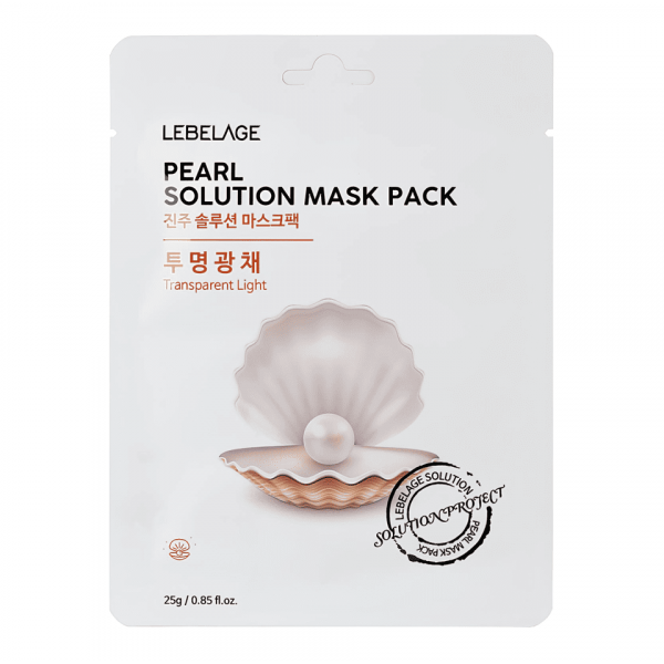 LEBELAGE Восстанавливающая тканевая маска для лица с экстрактом жемчуга Pearl Solution Mask Pack (25 г)
