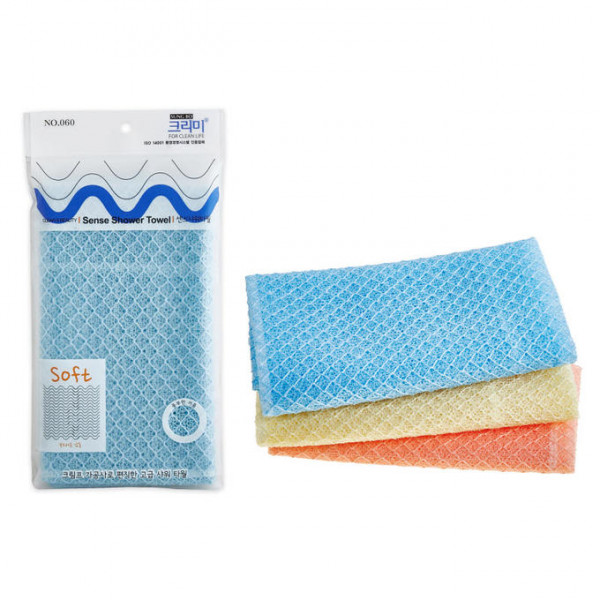 SUNG BO CLEAMY Нейлоновая мочалка для душа средней жесткости Sense Shower Towel (28 х 95 см) 