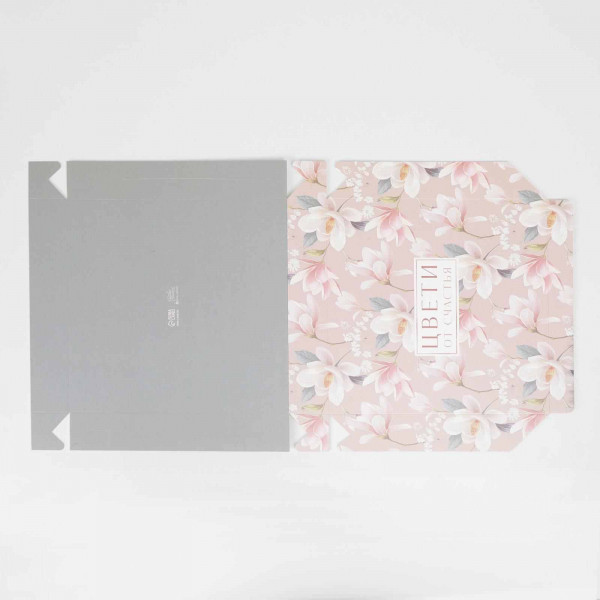 Коробка складная «Цвети от счастья», 25 × 25 × 4,5 см