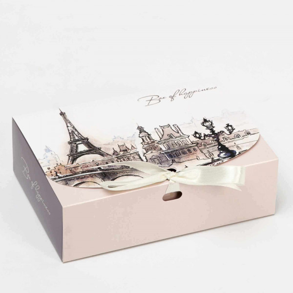 Подарочная коробка сборная "Париж", 16,5 х 11, 5 х 5 см