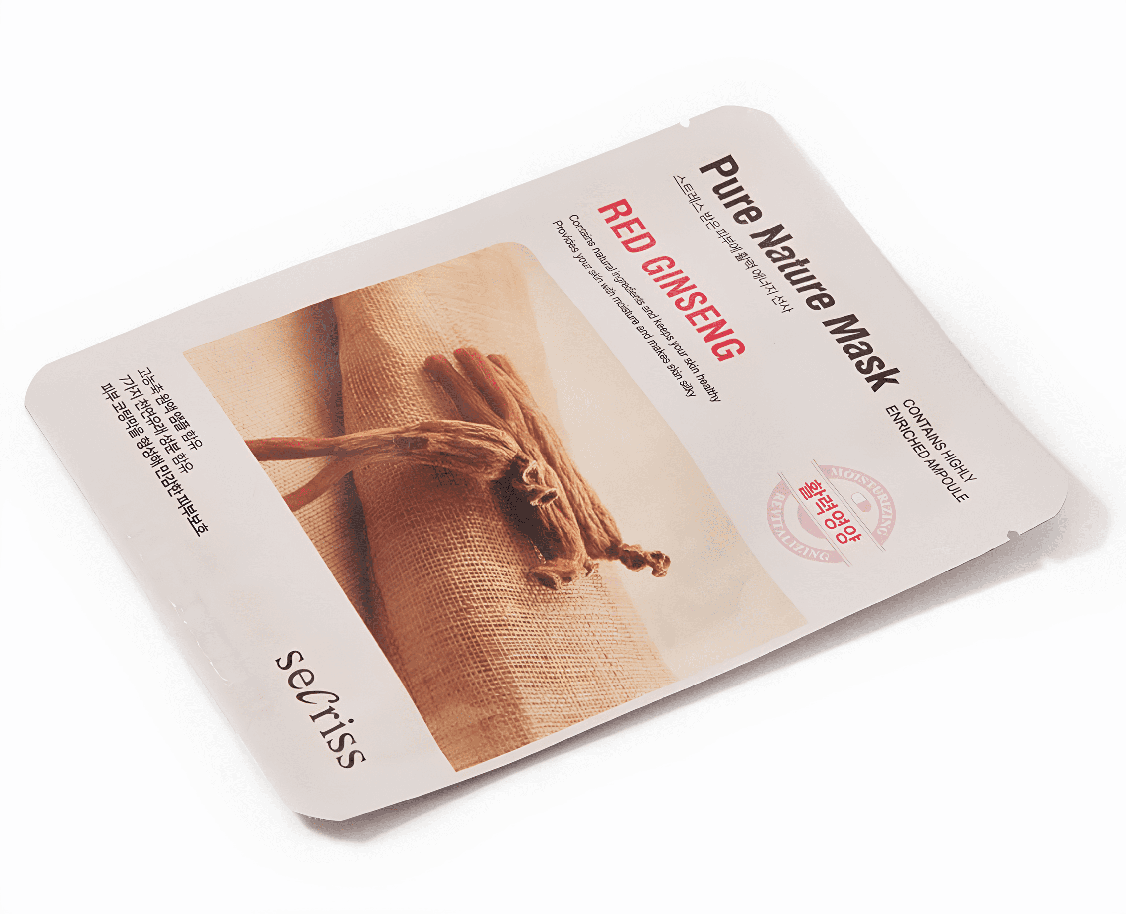 Anskin Тканевая маска для лица с экстрактом красного женьшеня Secriss Pure  Nature Mask Pack Red Ginseng (25 мл)